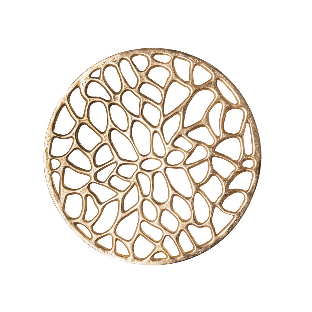 Zij met metalen decoratieve tafel Ø 40 x 46 cm ronde agadir zilver of goud aluminium koraalontwerp