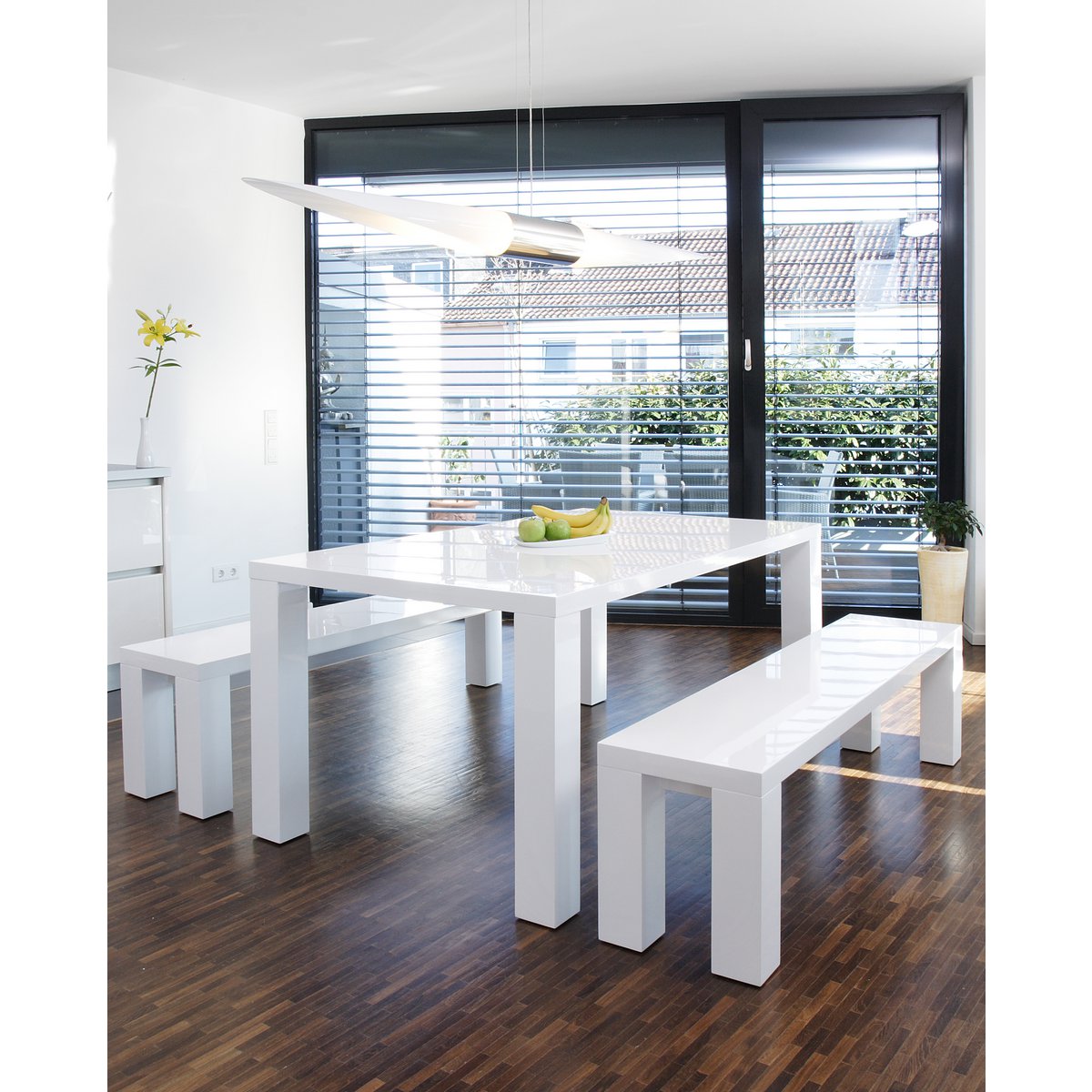 Eettafel 140x90x76 cm wit