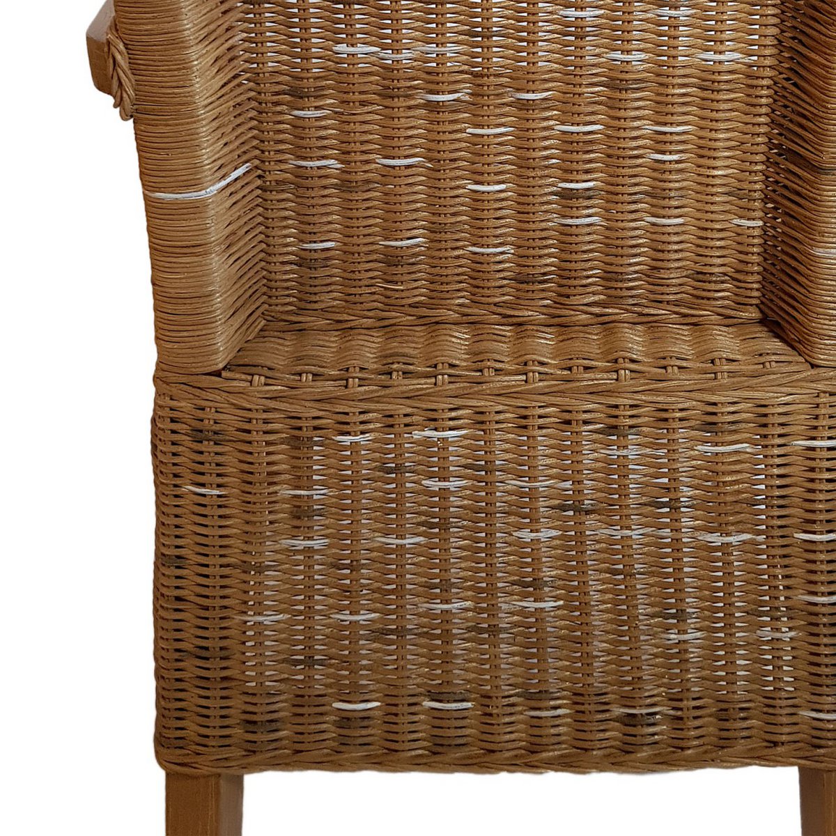 Eetkamerstoelen ingesteld met armleuningen 4 stukken rotan stoelen bruin Perth knabbelen fauteuils duurzaam