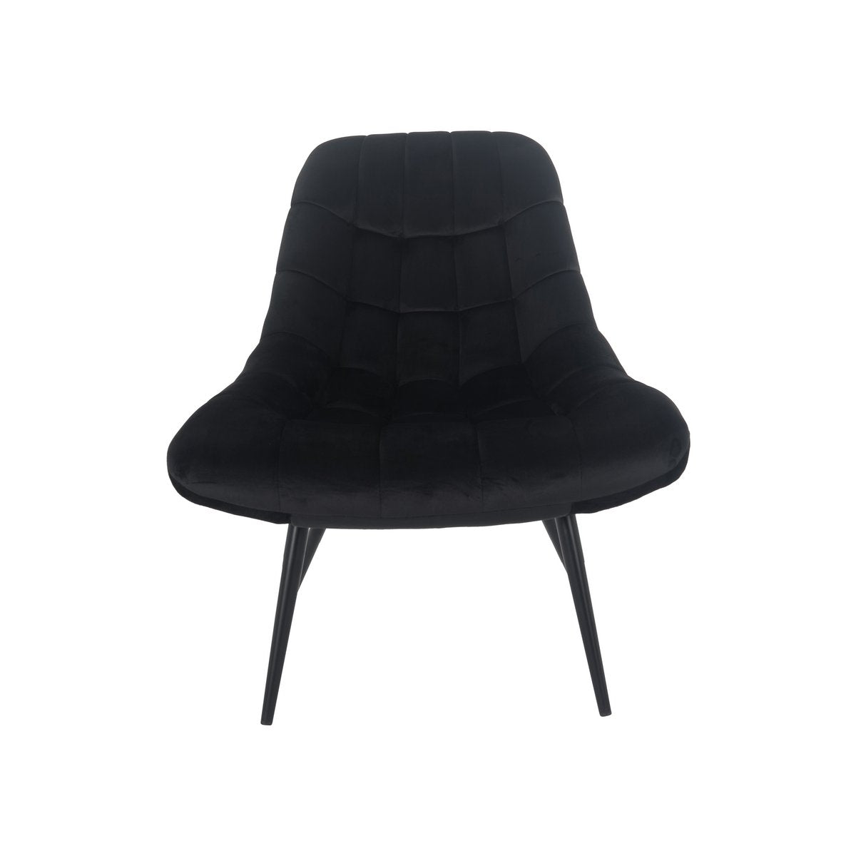 Fauteuil XXL fluweel zwart metaal zwart
