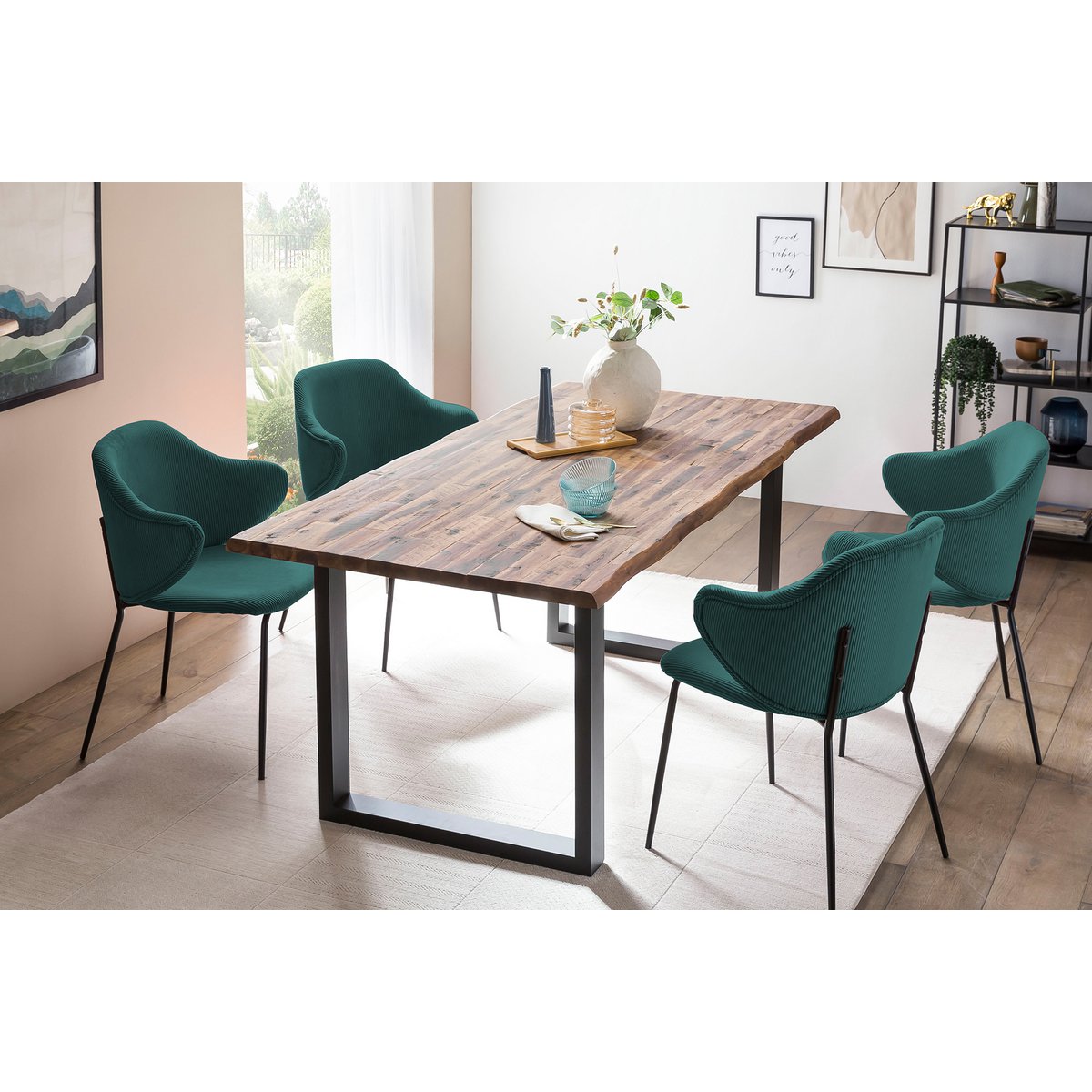 Set van 2 fauteuils donkergroen