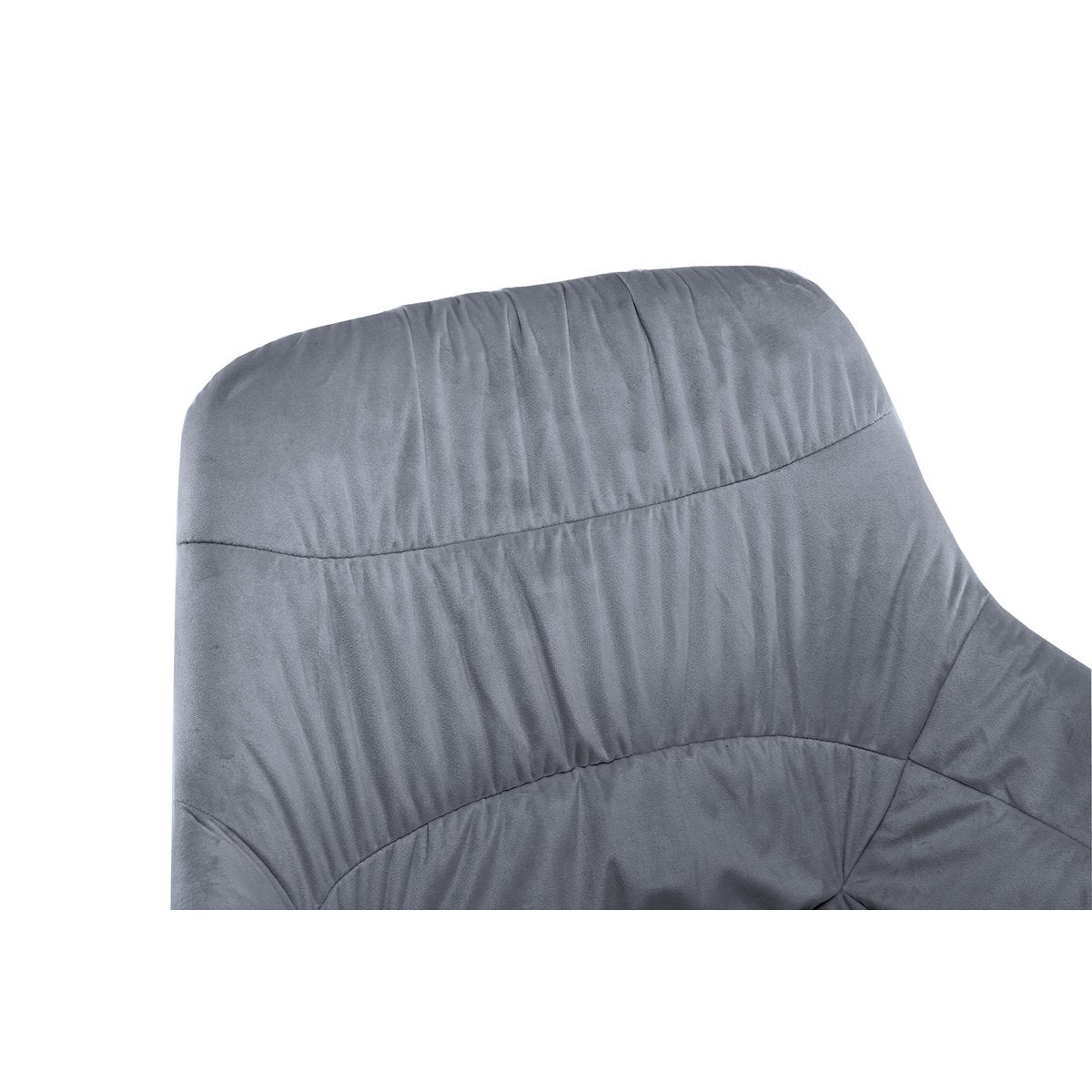 Fauteuil met honingraatstiksel in grijs fluweel