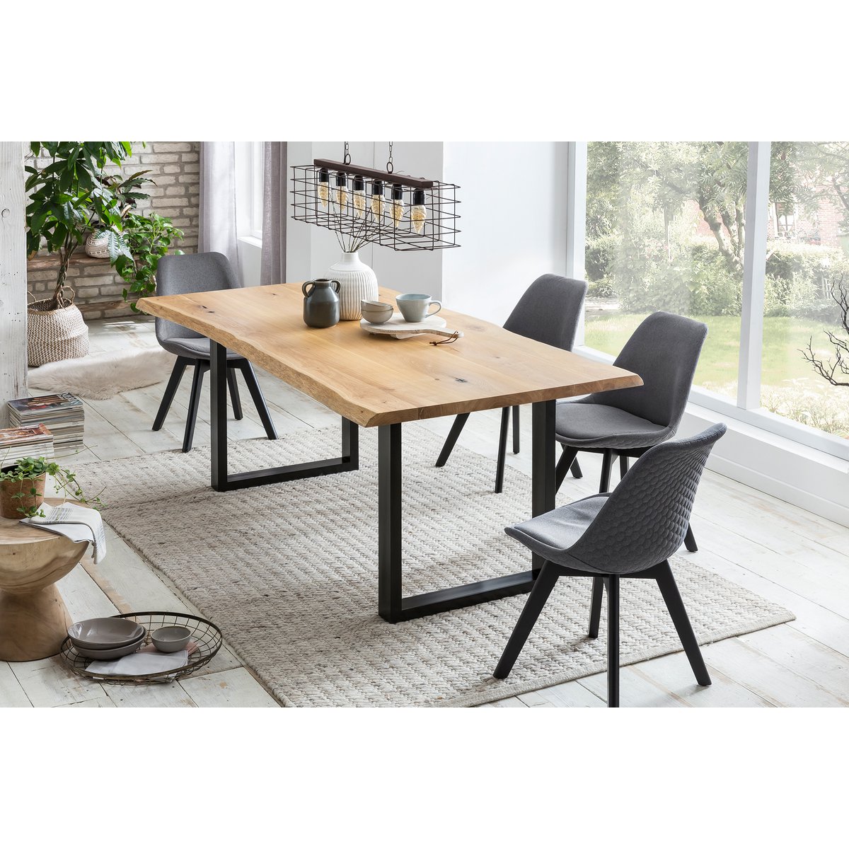 Eettafel 160x90 cm gemaakt van eikenhout