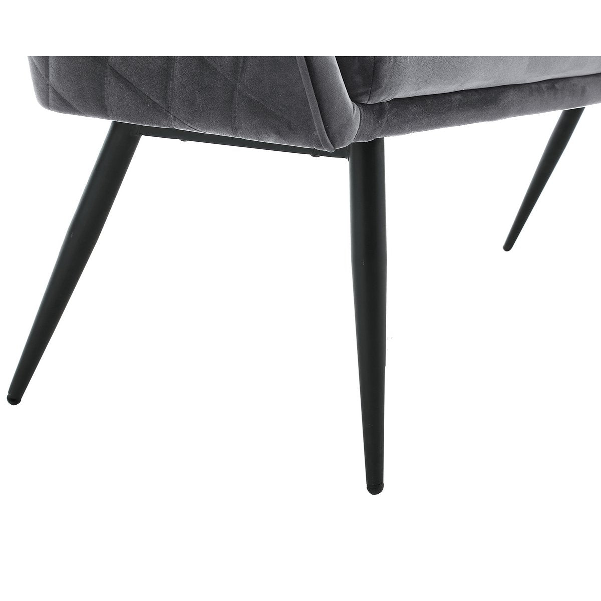Bank 160 cm fluweel grijs