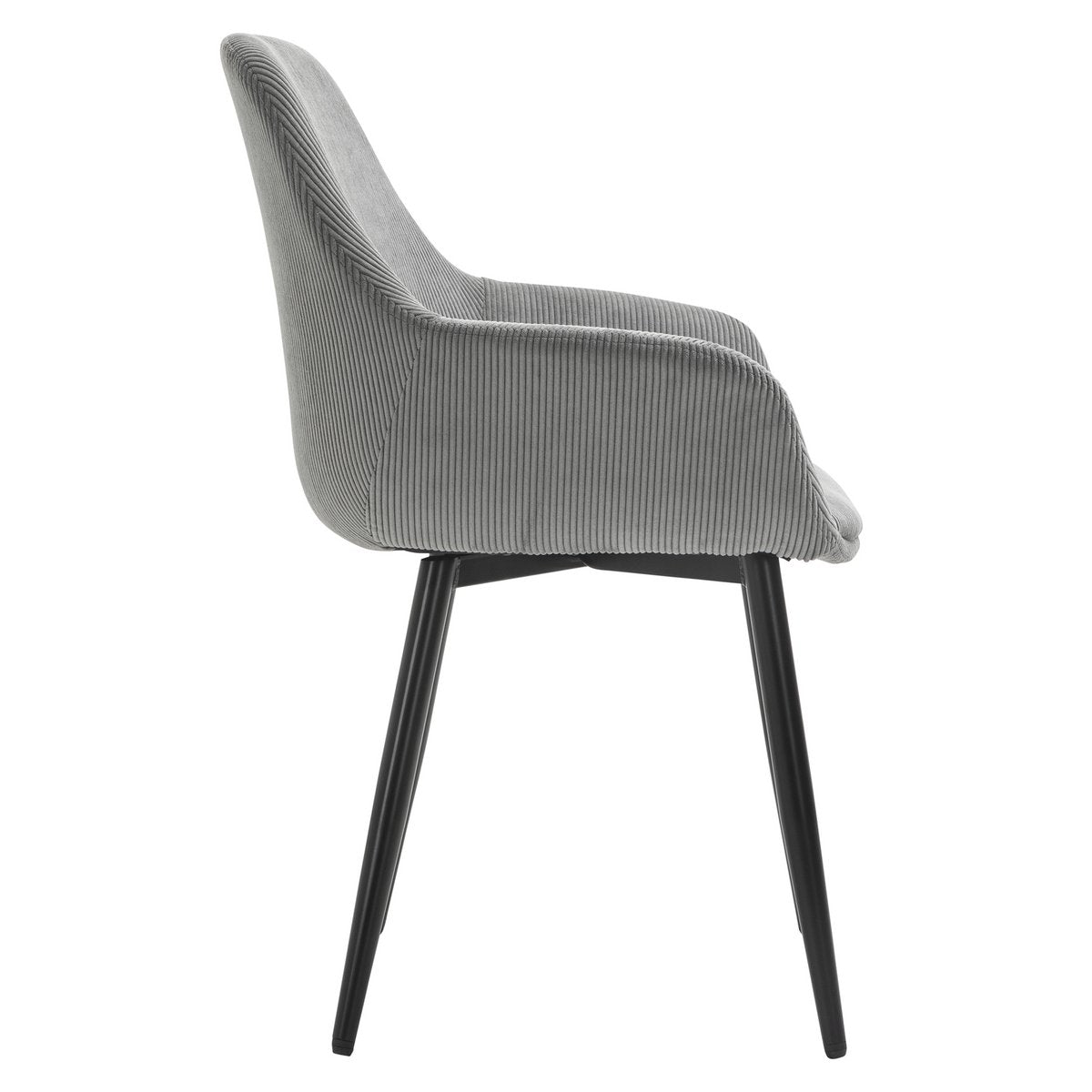 Set van 2 corduroy fauteuils grijs
