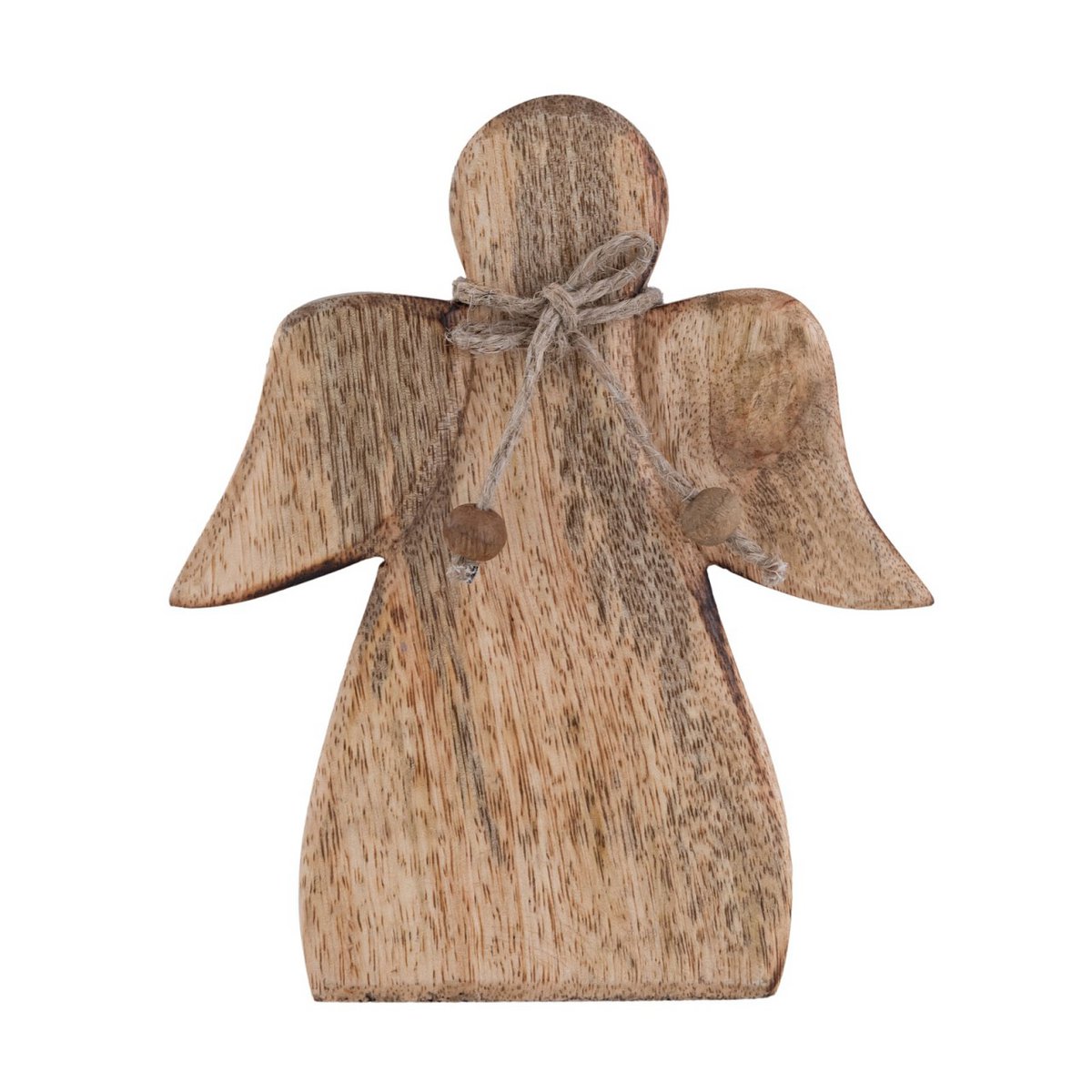 Decof Figuur Angel Wooden Figuur 15x13cm Master Box 36 stuks Lucky Angel Christmas Decoration Mango Wood