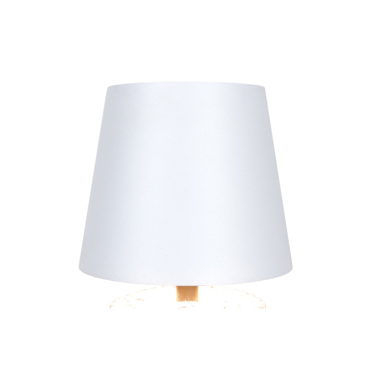 Tafellamp zwart/wit 29 cm met LED batterij