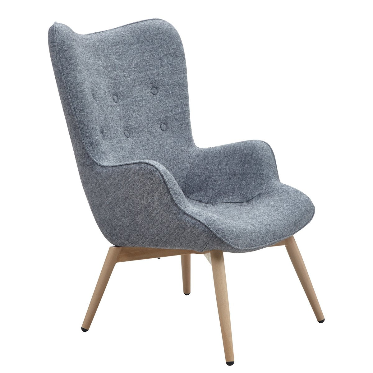 Fauteuil in grijze geweven stof