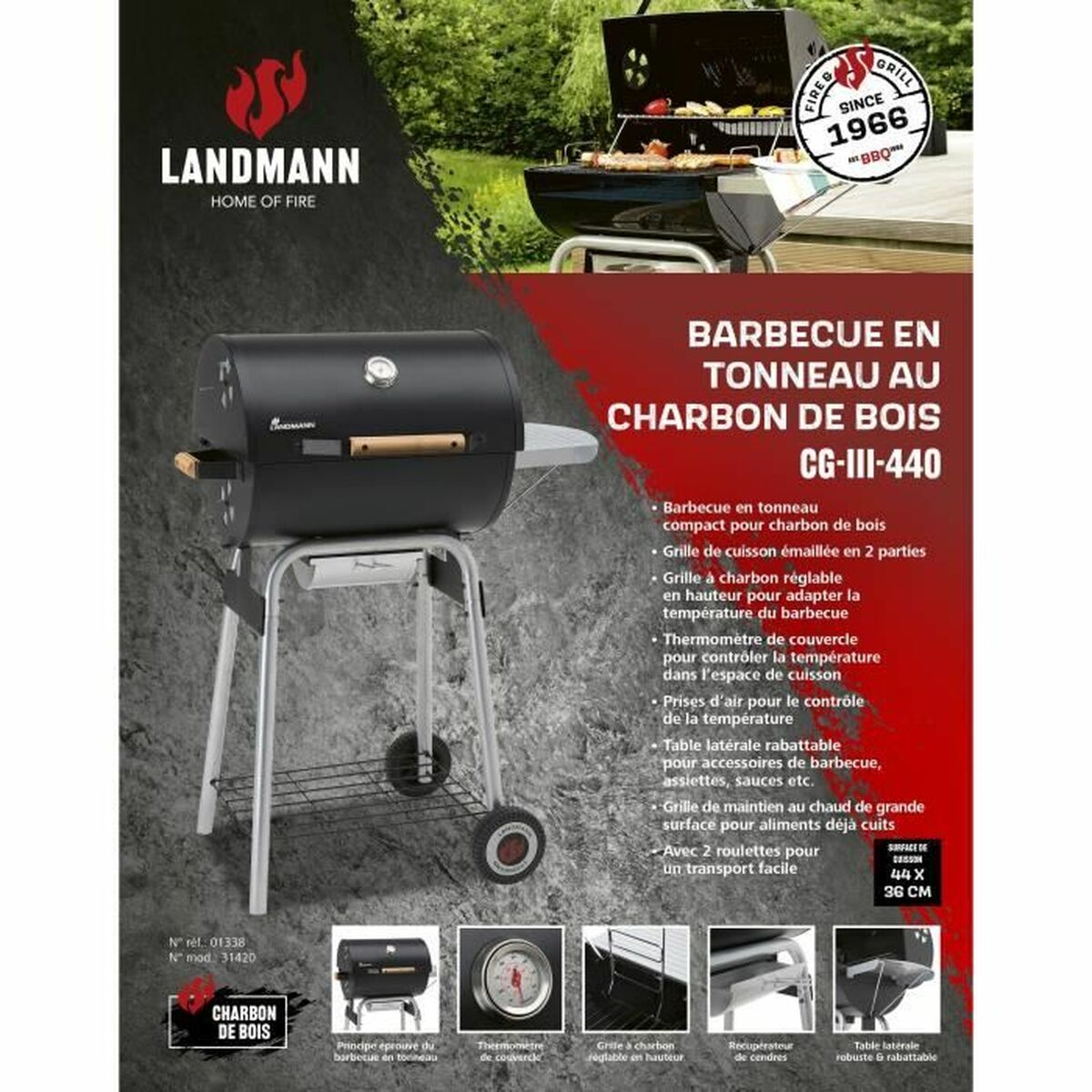 Barbecue Landmann Staal