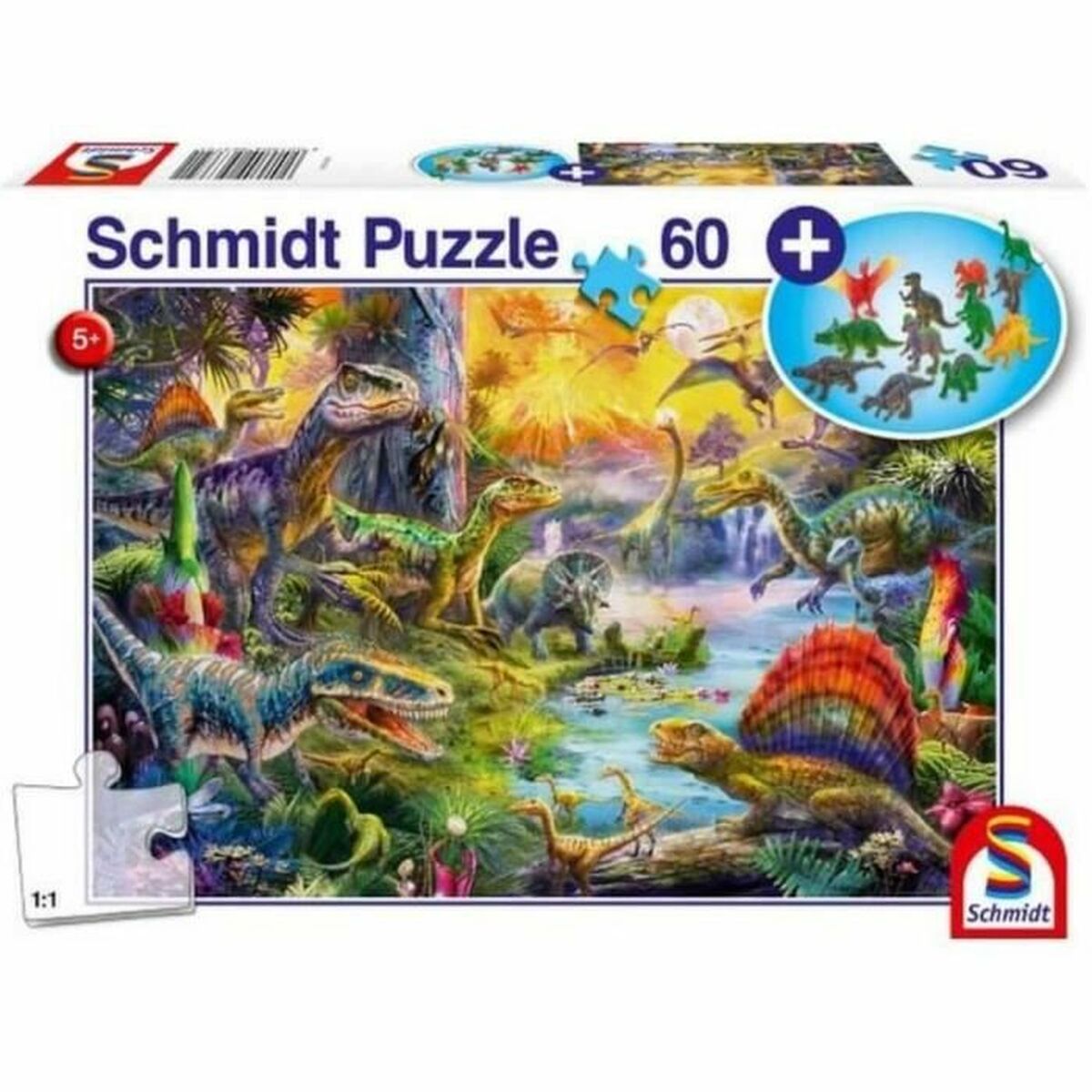 Puzzel Schmidt Spiele Dinosaurs Figuren 60 Onderdelen
