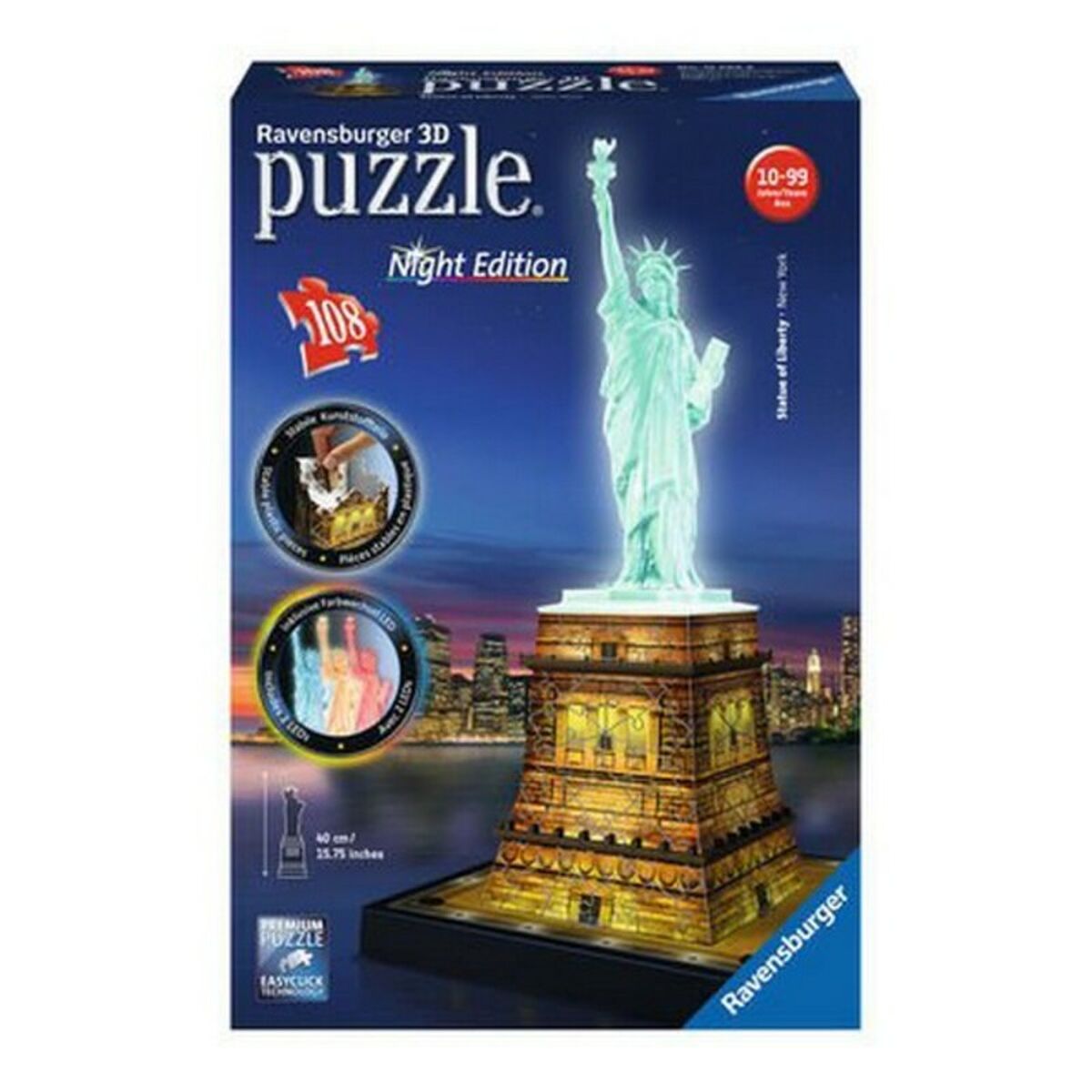 3D puzzel Night Edition Ravensburger 12596 (108 pcs) 216 Onderdelen