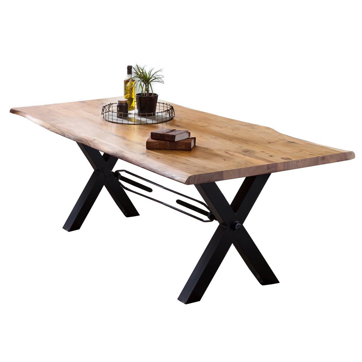 Tafel 240x100 cm, natuurlijk acaciahout
