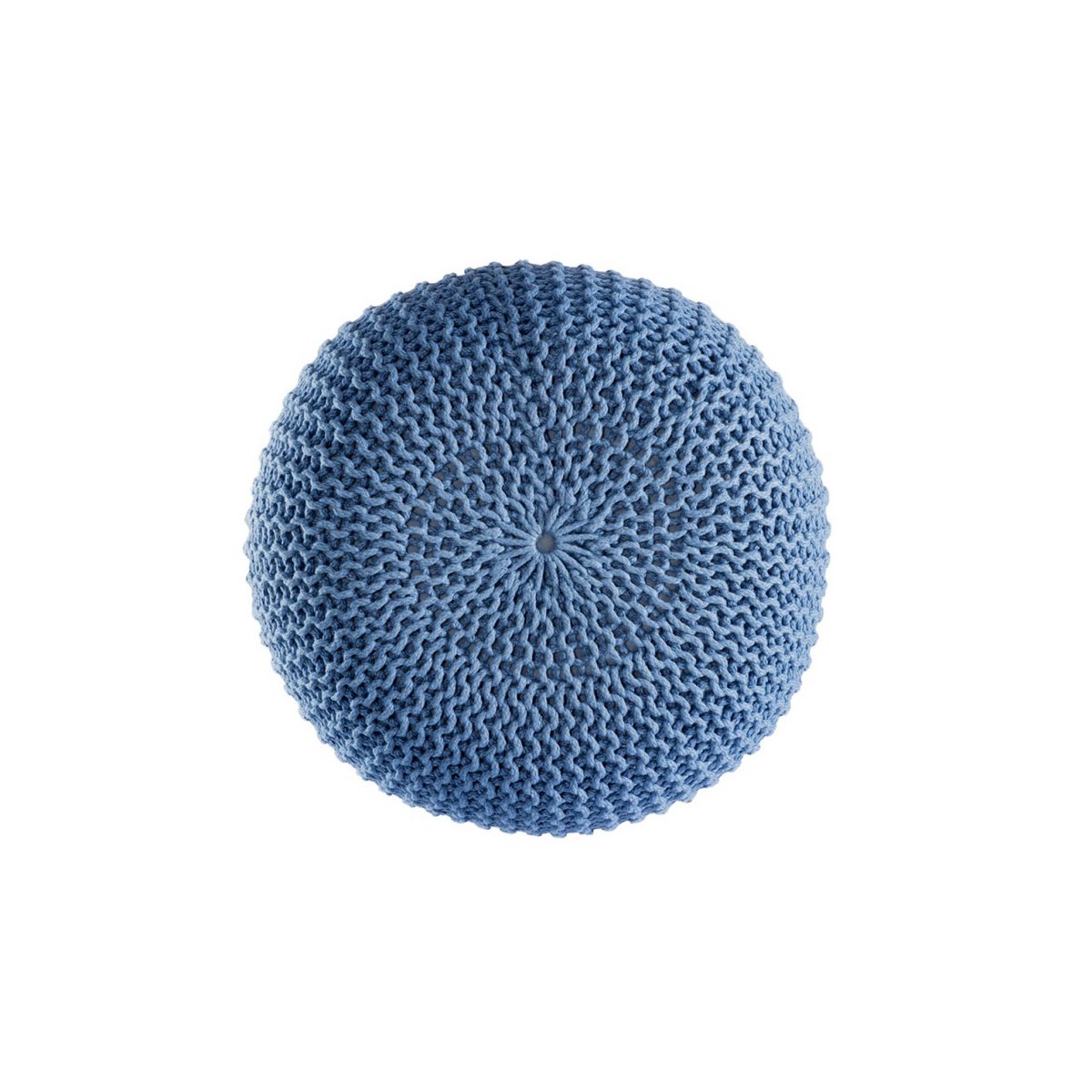 Pouf premium Ø45cm stoel kruk breien pouf in terras pool tuin duurzaam
