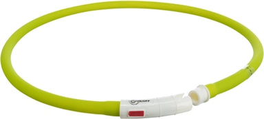 Trixie Lichtgevende Halsband Hond Usb Siliconen Oplaadbaar Groen 70X1 Cm
