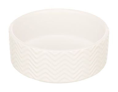 Trixie Voerbak / Drinkbak Wave Keramiek Wit
