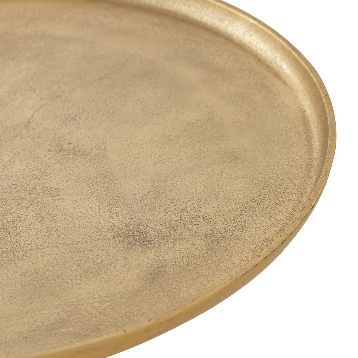 Bijzettafel metaal rond Ø 44x53 cm decotisch nobel of goud met ontwerp middenvoet aluminium