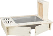 Trixie Voederstation Met Voerbak / Waterbak / Hooiruif Hout Naturel 70X47X41 Cm