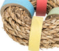 Trixie Zeegras Ring Met Papieren Ringen Naturel 8X8 Cm