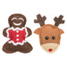 Trixie Xmas Elk En Peperkoekman Vilt 8 Cm 2 St