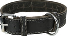 Trixie Rustic Vetleer Halsband Hond Heartbeat Zwart 34-40X3 Cm