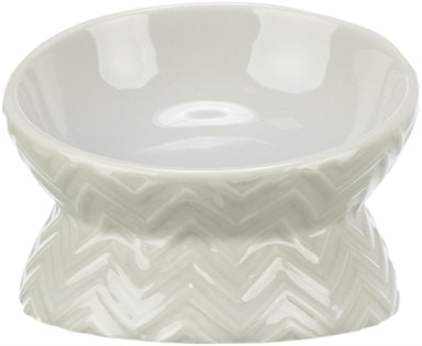 Trixie Verhoogde Voerbak / Waterbak Keramiek Licht Taupe 150 Ml 13 Cm