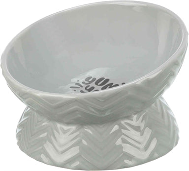 Trixie Verhoogde Voerbak / Waterbak Keramiek Grijs 350 Ml 17 Cm