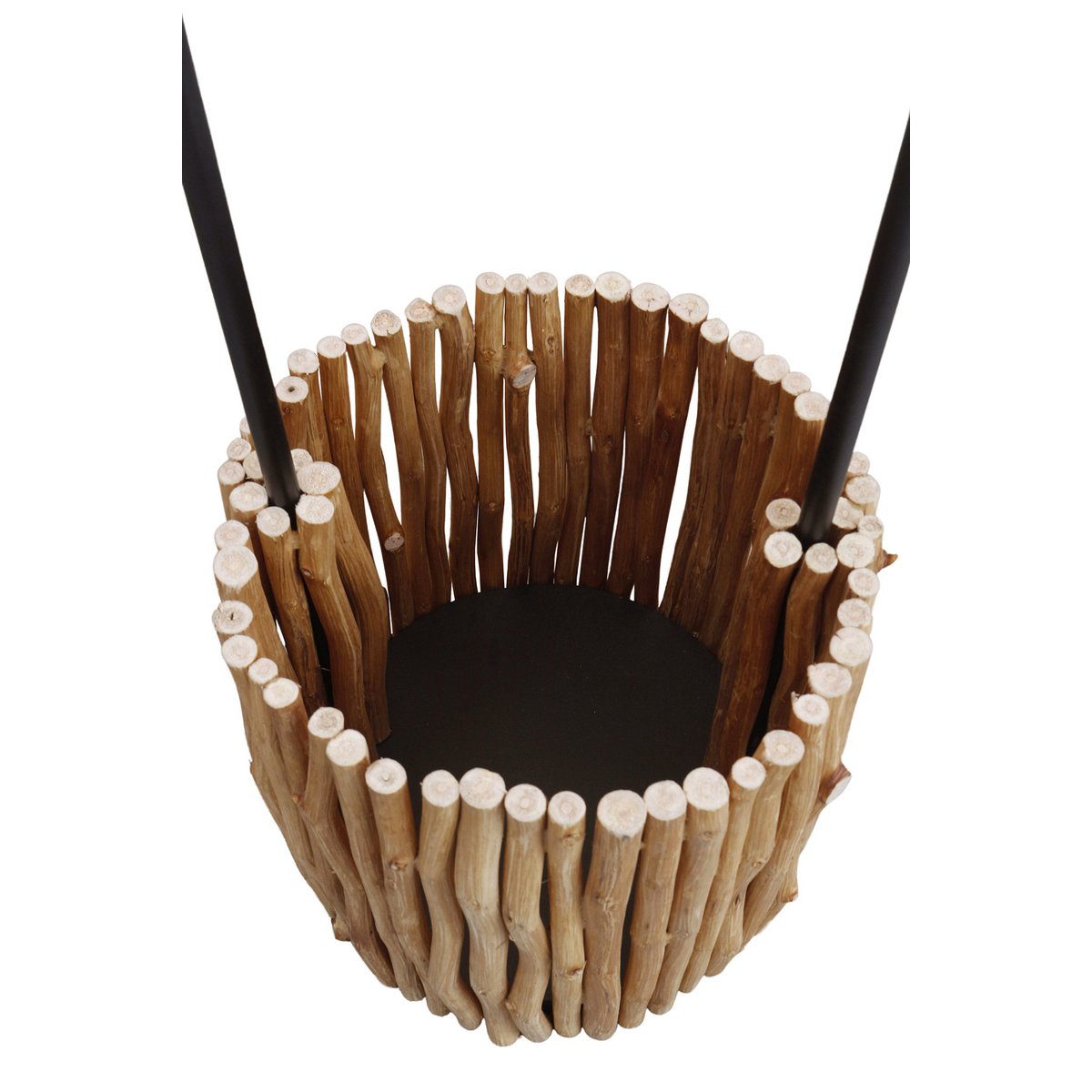 Vloerlamp drijfhout naturel/wit 155 cm