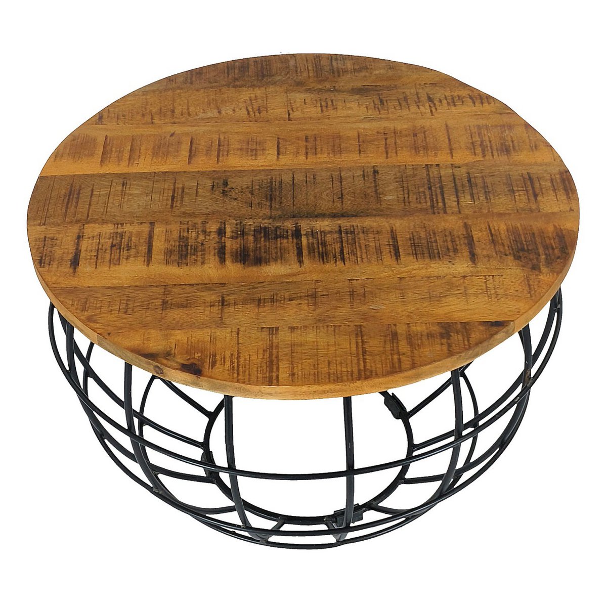 Bijzettafel Duurzame salontafel Woonkamer Tafel Ronde Lexington Ø 55 cm Metalen frame Solid