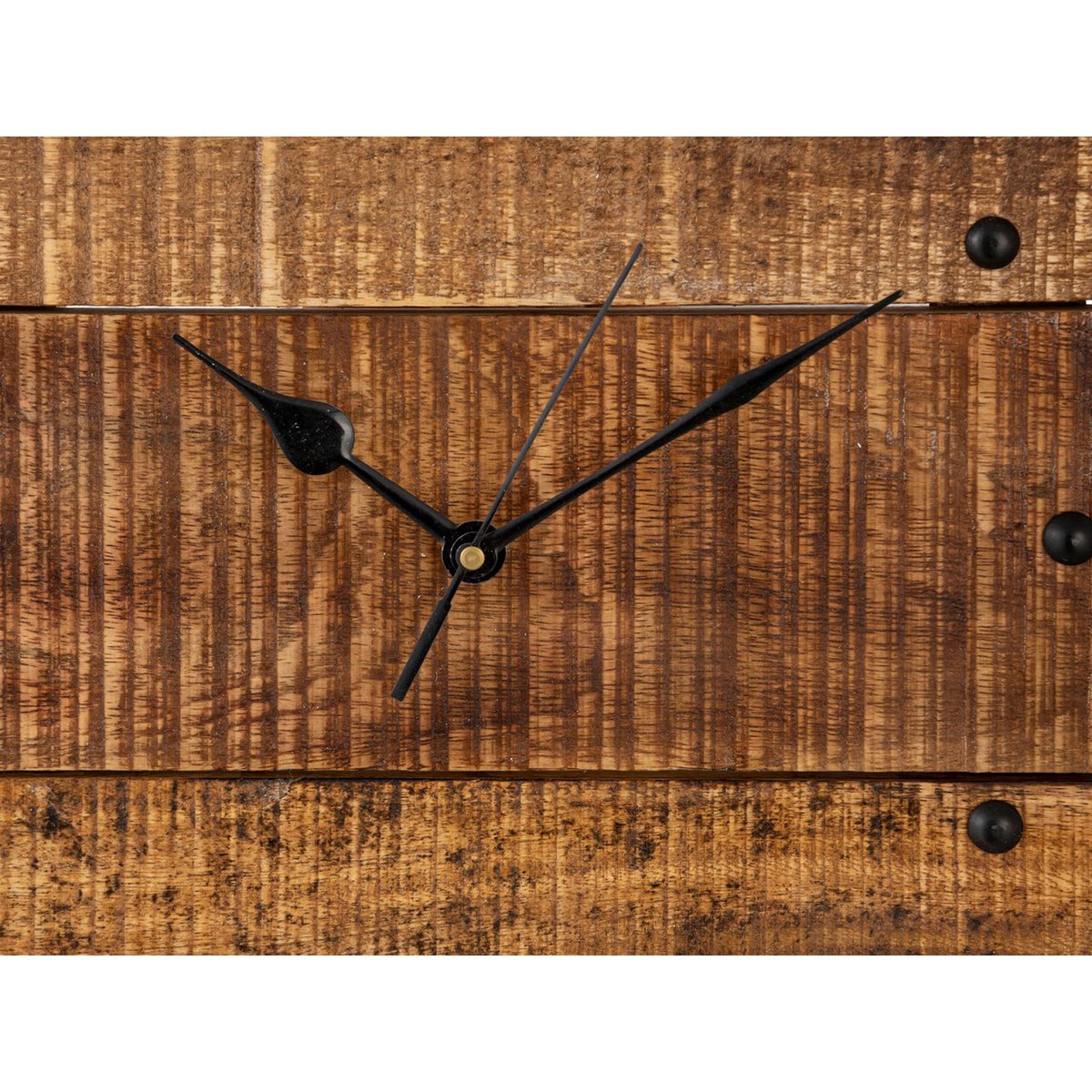 Holzhr wandklok 30x30cm houten woonkamer stilletjes vierkant gemaakt van mango hout massief