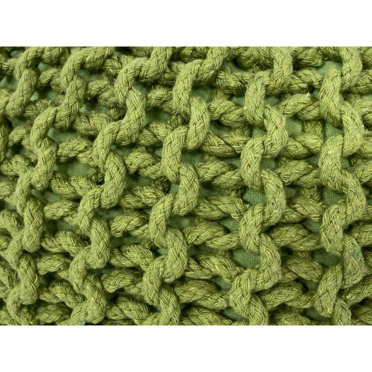 Pouf Set 3 Stück Ø 55 cm Bodenkissen Strickhocker Sitzhocker Sitzkissen Hocker nachhaltig Grobstrick