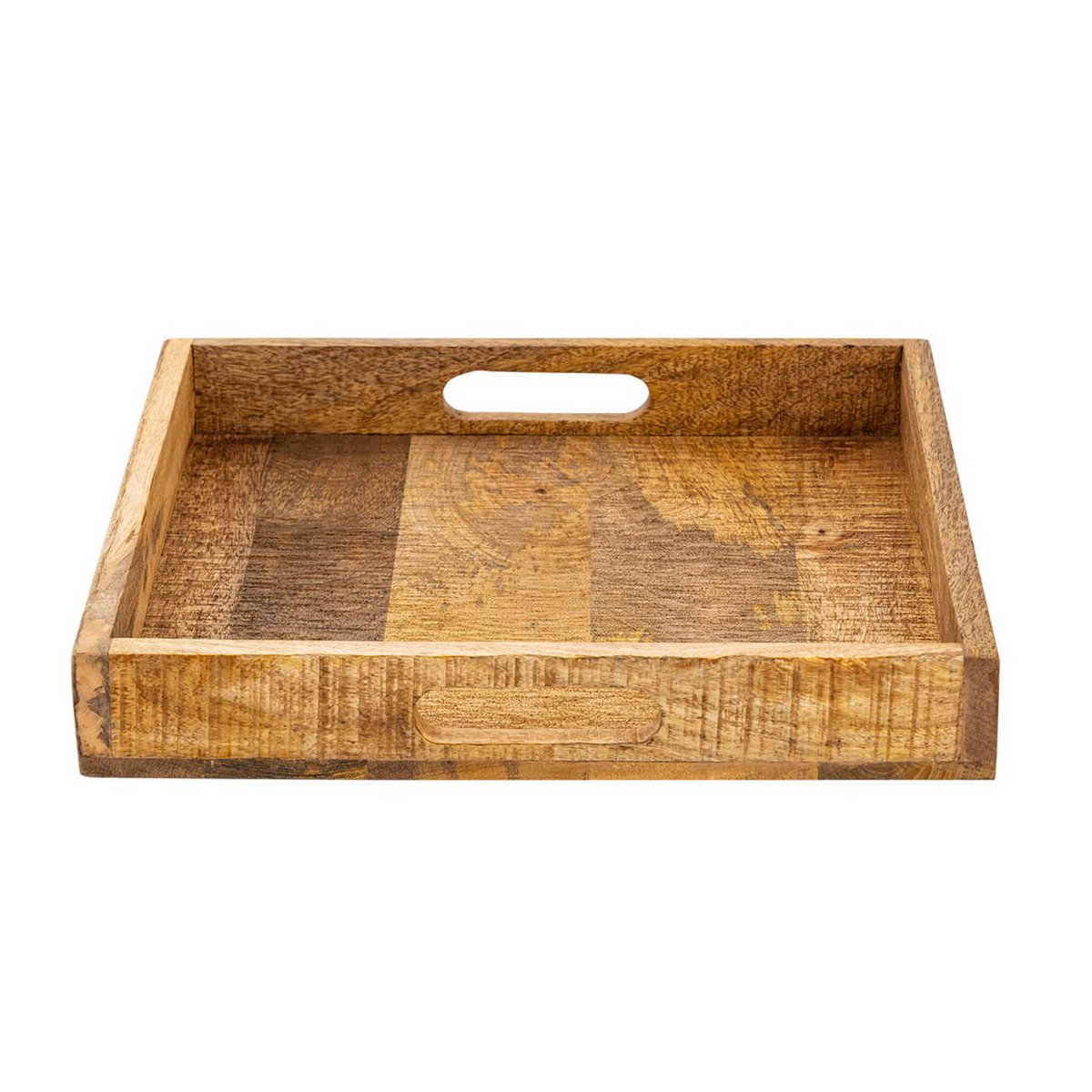 Serveer dienblad Woon Trade 40x40cm Trade Wood Serving Tray Decoration Tray Square gemaakt van mango