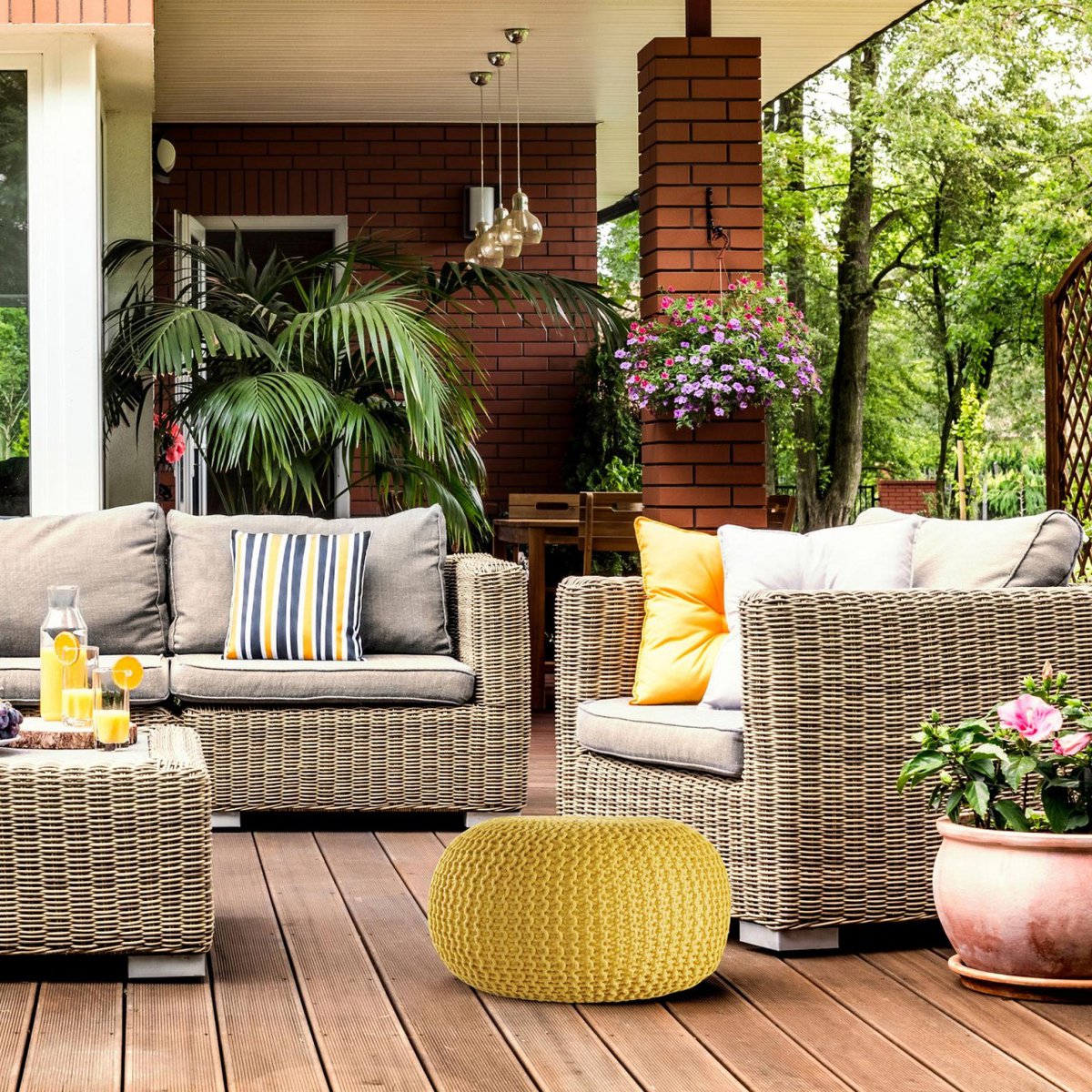 Pouf Outdoor Ø55cm stoel Pouf Terrace Pool Garden