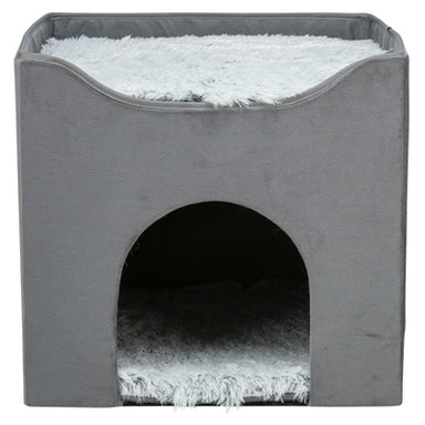 Trixie Kattenhuis Harvey Grijs-Wit / Zwart 38X38X38 Cm