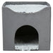Trixie Kattenhuis Harvey Grijs-Wit / Zwart 38X38X38 Cm