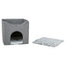 Trixie Kattenhuis Harvey Grijs-Wit / Zwart 38X38X38 Cm