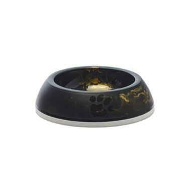 Savic Voerbak Kat Delice Marble Zwart / Goud 10,5X10,5X4 Cm 200 Ml