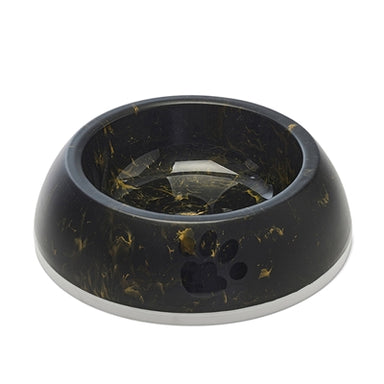 Savic Voerbak Delice 3 Marble Zwart / Goud 26X26X8 Cm 1,2 Ltr