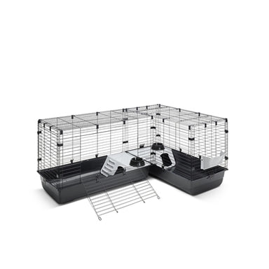 Savic Clubix Corner Knaagdierkooi Zwart 146,5/100X50X63,5 Cm