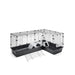 Savic Clubix Corner Knaagdierkooi Zwart 146,5/100X50X63,5 Cm