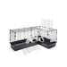 Savic Clubix Corner Knaagdierkooi Zwart 146,5/100X50X63,5 Cm