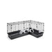 Savic Clubix Corner Knaagdierkooi Zwart 146,5/100X50X63,5 Cm