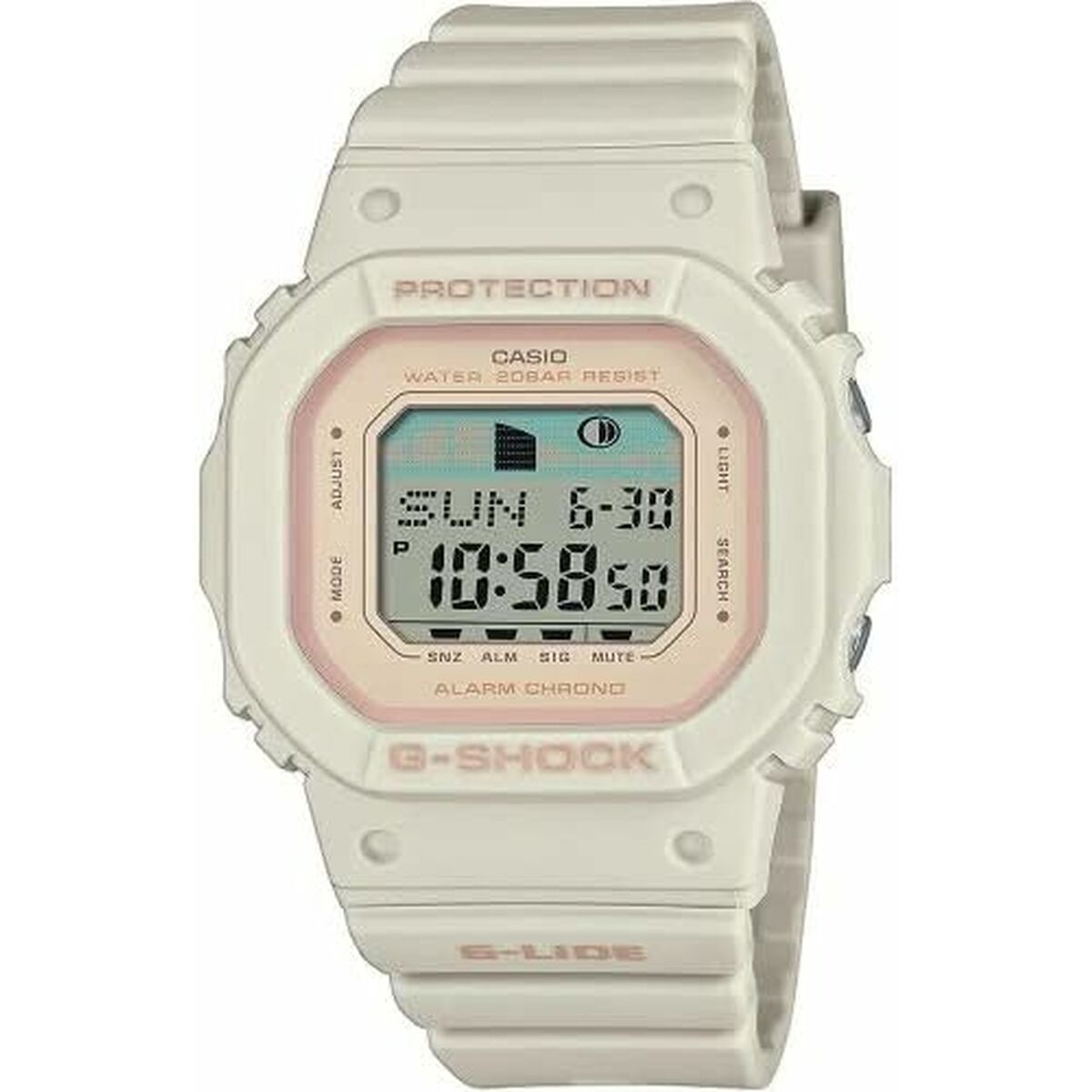 Horloge Dames Casio G-Shock G-LIDE WHITE - SURF TIDE GRAPHS