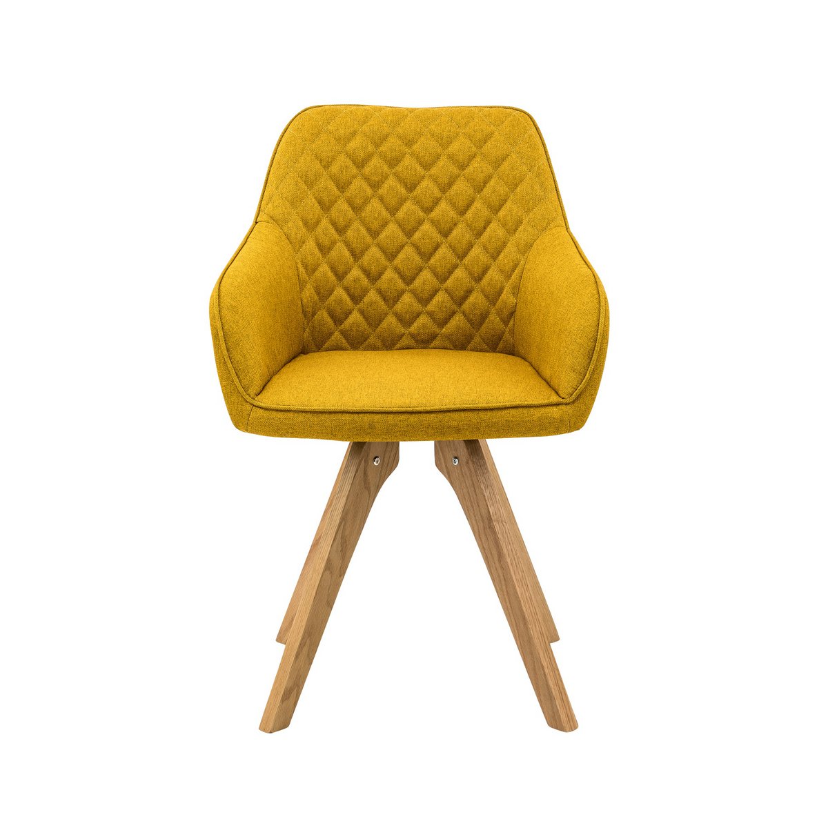Fauteuil set van 2 curry geel textiel