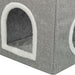 Trixie Kattenmand / Kattenhuis Nora Soft 2 Verdriepingen Lichtgrijs 47X47X67 Cm