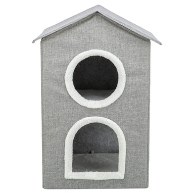Trixie Kattenmand / Kattenhuis Nora Soft 2 Verdriepingen Lichtgrijs 47X47X67 Cm