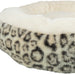 Trixie Hondenmand Leo Soft Rond Pluche Creme / Panterprint 50 Cm