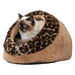 Trixie Kattenmand Iglo Leo  Soft Pluche Bruin / Panterprint 35X41X26 Cm