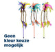 Happy Pet Tabby Patch Kattenhengel Met Lint En Veren Assorti 45X8X2 Cm
