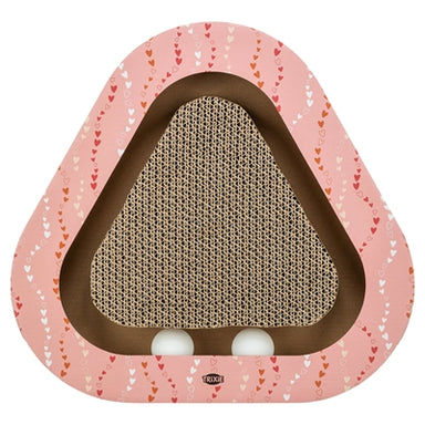 Trixie Krabplank Hartjes Met Ballen Driehoekig Karton Zalm 36X36X5 Cm