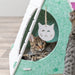 Trixie Kattenmand Speelbox Lucy Driehoekig Vilt Zand / Groen 46X38X50 Cm